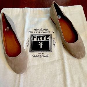 Frye “Gloria” Suede Flat. Ash-3470095. Size 9M. Includes Dust Cover no Box. NWOT